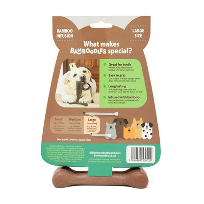 Bamboodles T Bone Chew Toy for Dogs Beef Flavour