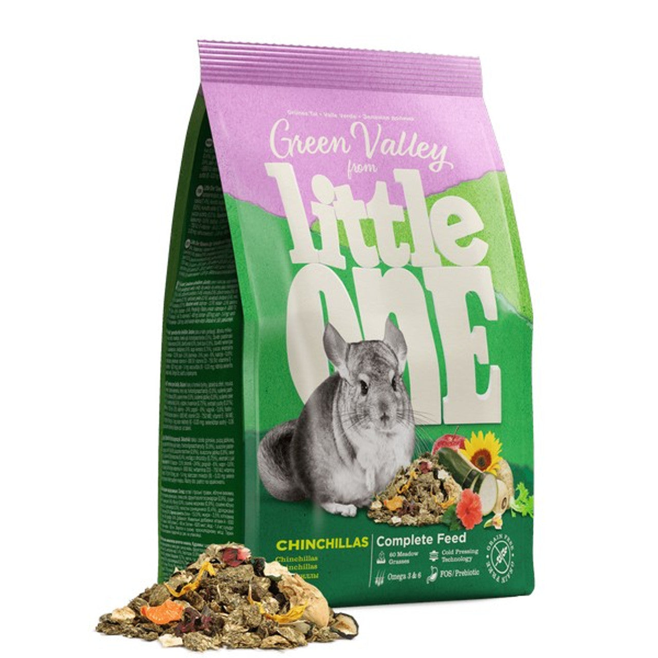 Little One Inch Green ValleyInch Fibrefood For Chinchillas 750g