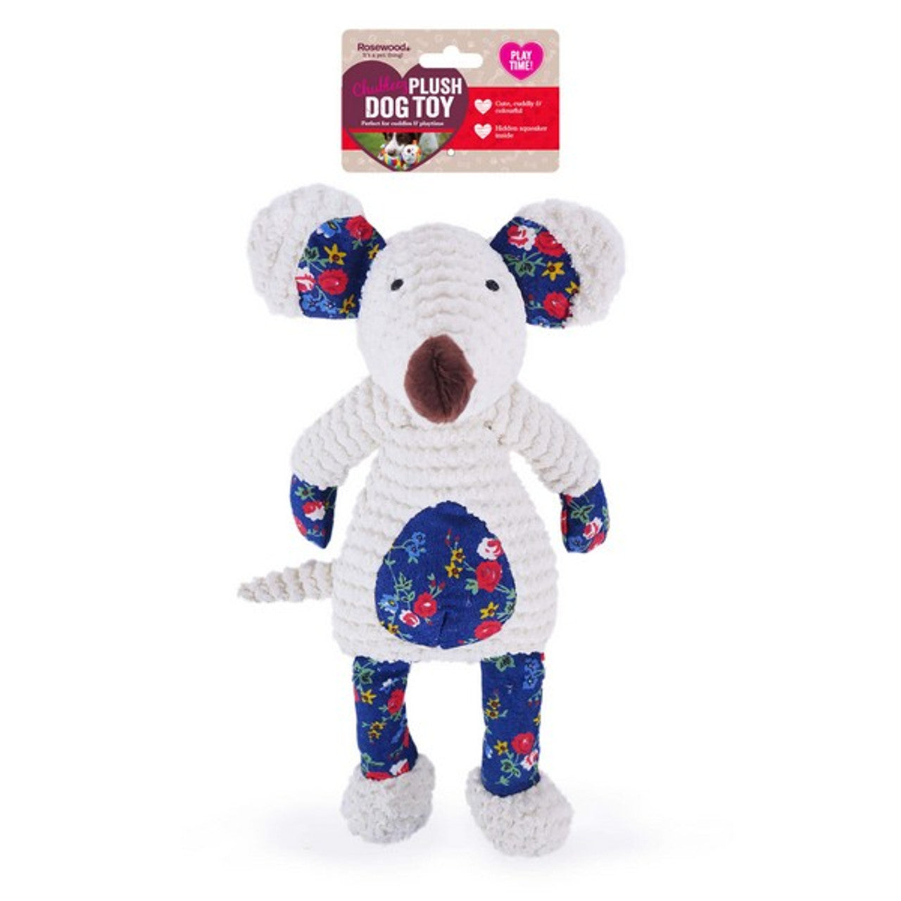 Rosewood Maisie Mouse Plush Dog Toy