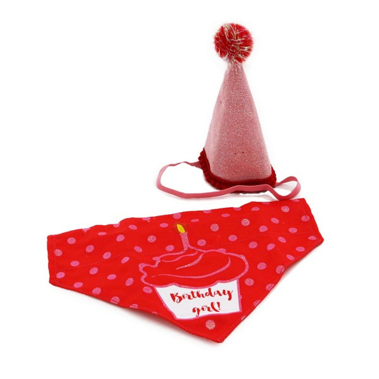 Ancol Its My Birthday Hat & Bandana Pink