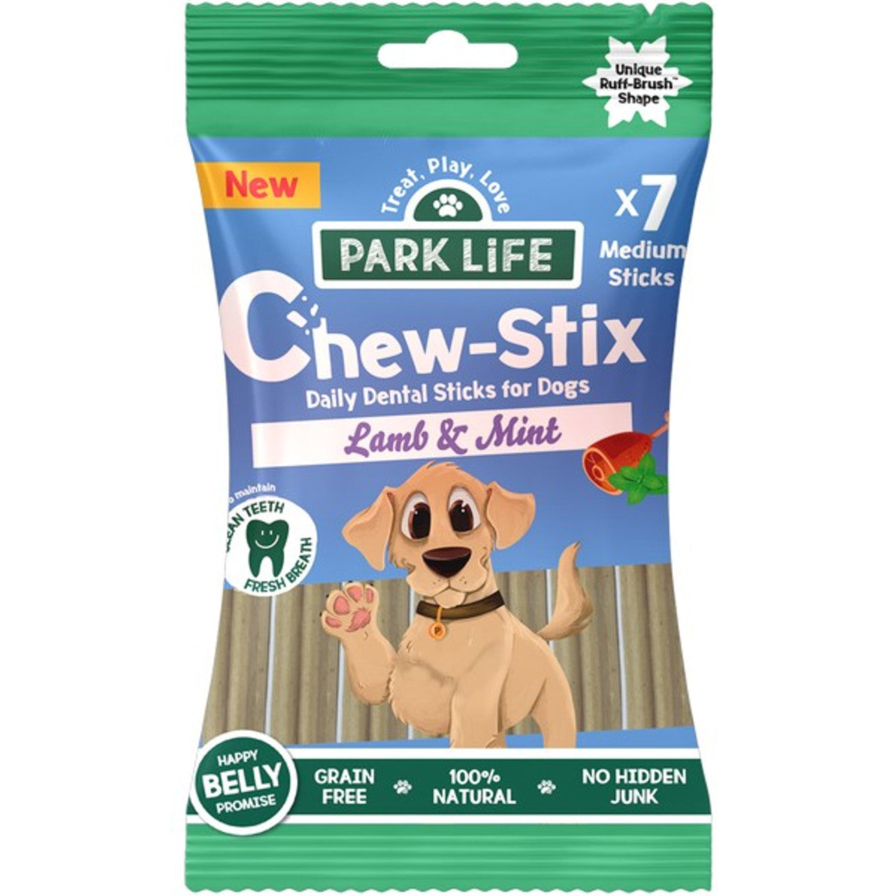 Park Life Chew-Stix Lamb & Mint 180g (7x Medium Sticks)