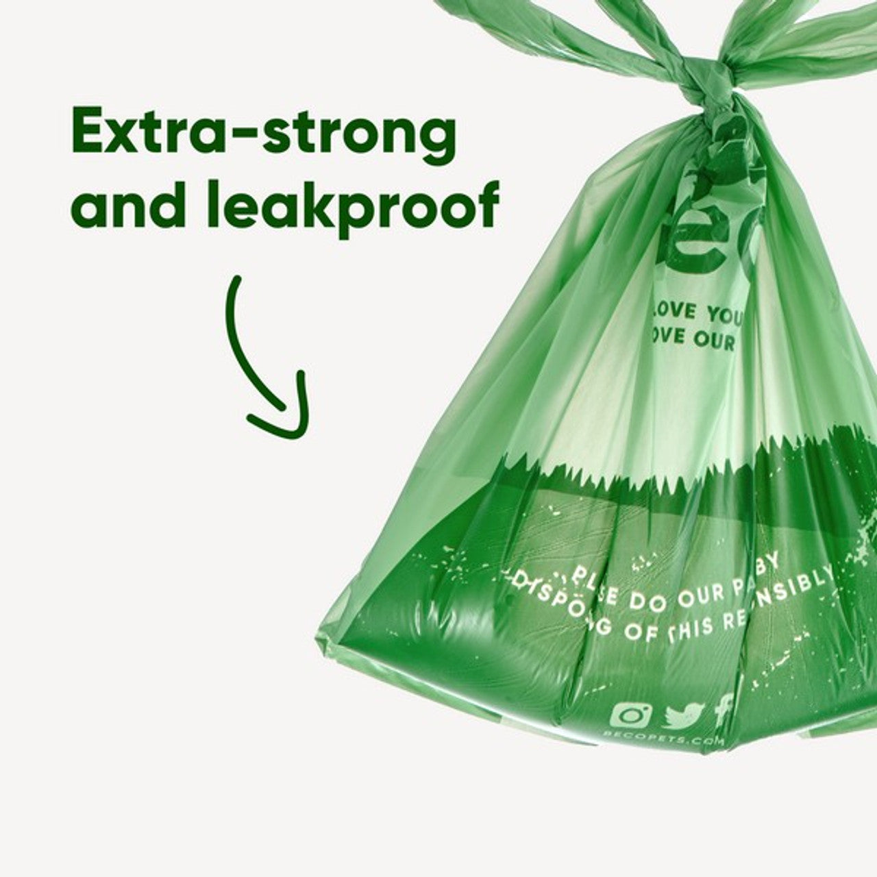 Beco Recycled Poop Bags with Handles | Mint Scented
