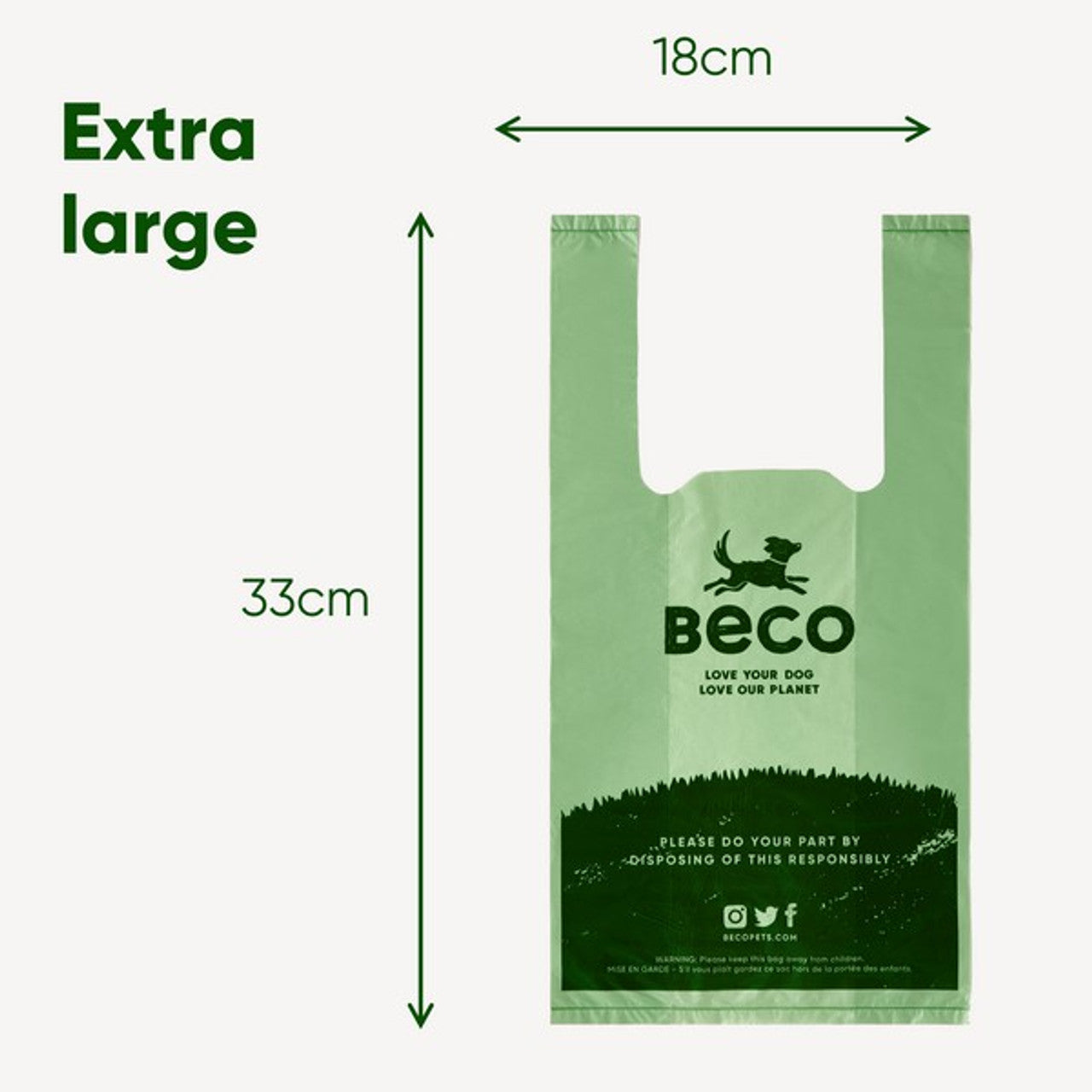 Beco Recycled Poop Bags with Handles | Mint Scented
