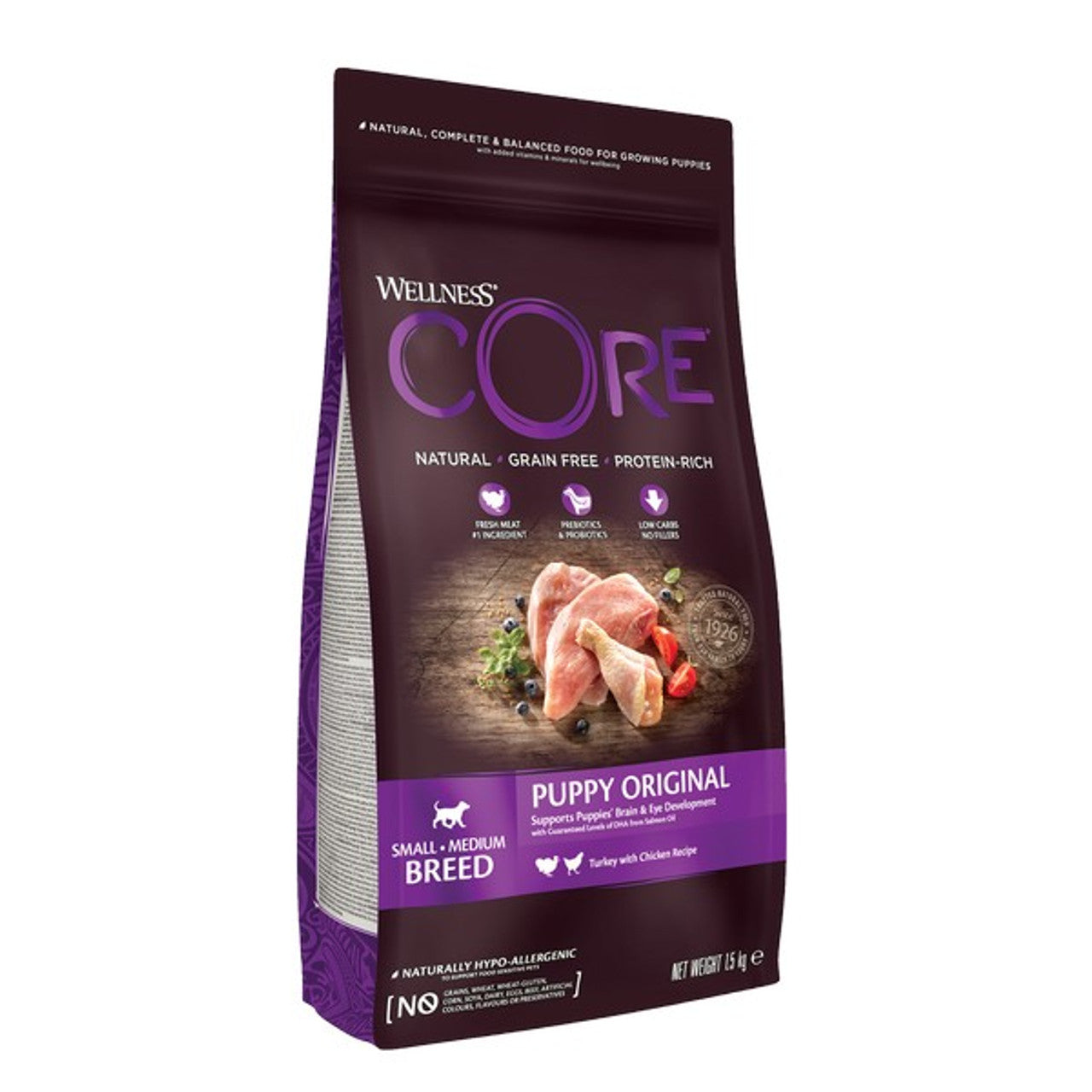 Wellness CORE Dog Dry Puppy Original Turkey with Chicken Recipe 1.5kg