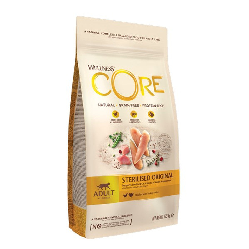 Wellness CORE Cat Dry Sterilised Original - Chicken with Turkey Recipe 1.75kg