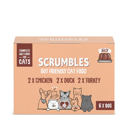 Scrumbles Wet Cat Jelly Meat Selection 6 x 80g