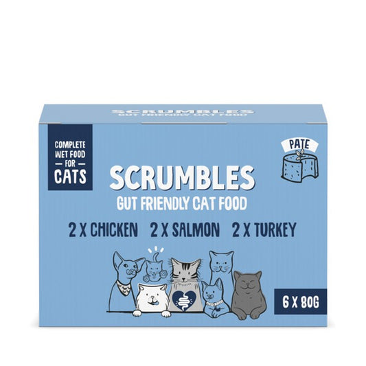 Scrumbles Wet Cat Pate Classic Selection 6 x 80g