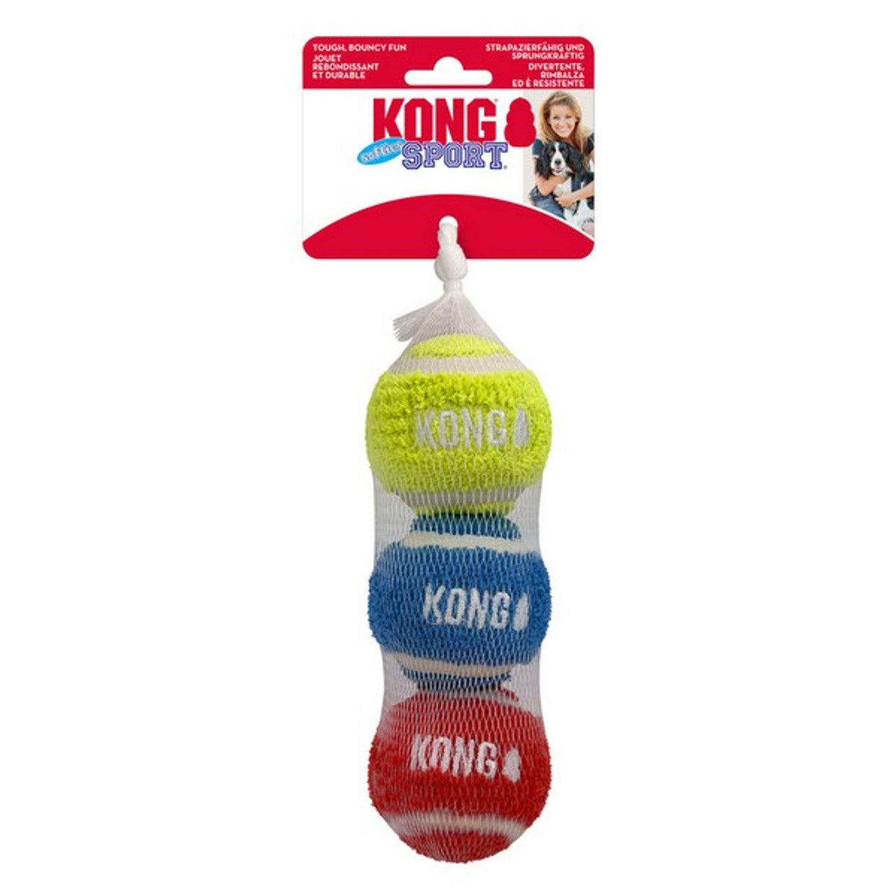 KONG Sport Softies Balls 3-Pack Assorted Medium