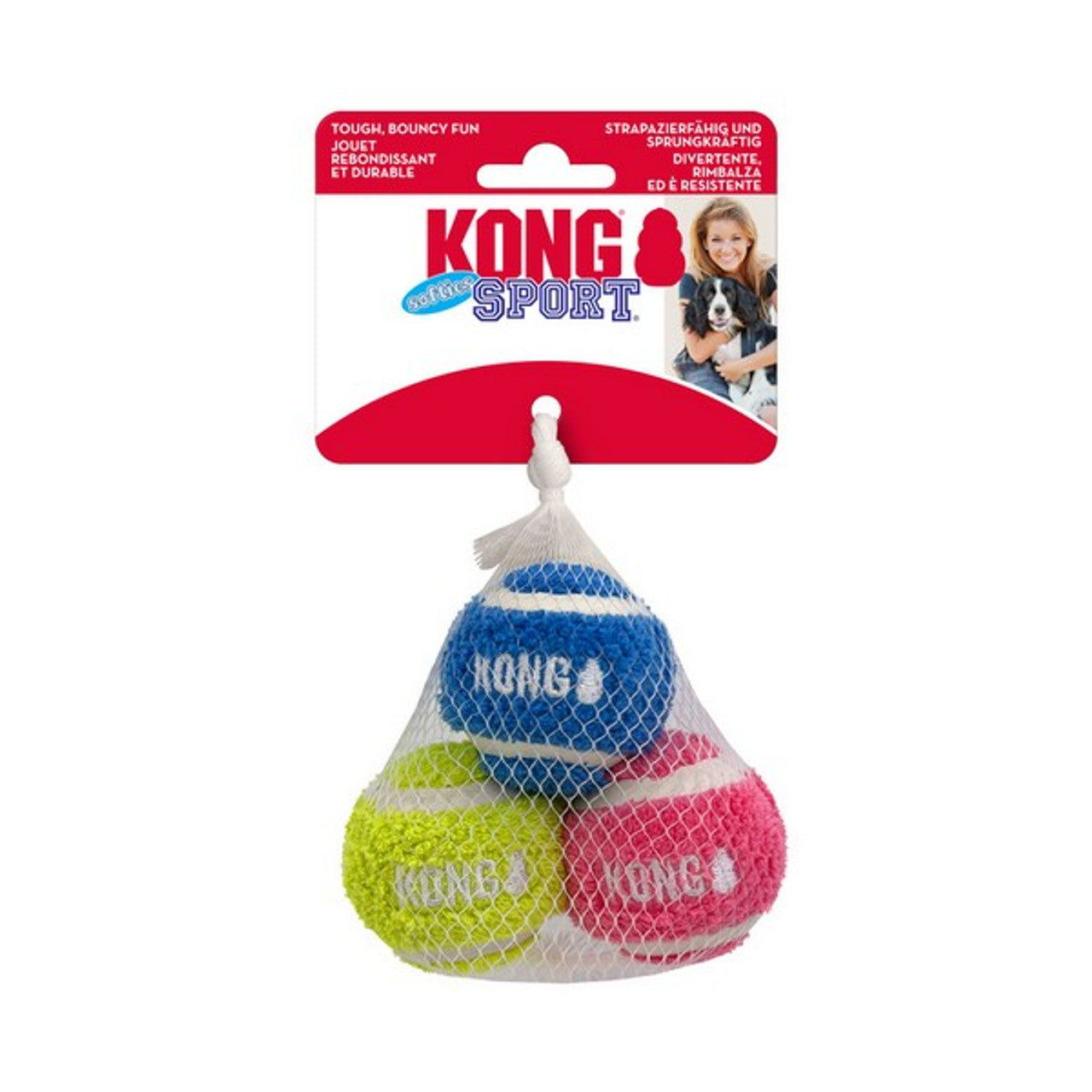 KONG Sport Softies Balls 3-Pack Assorted Small