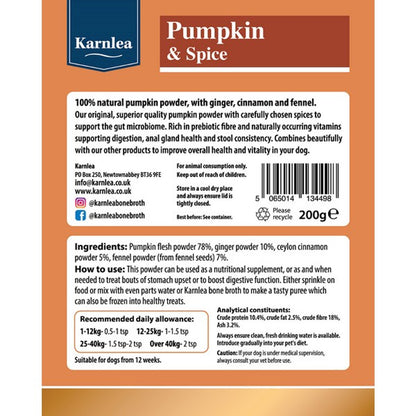 Karnlea Pumpkin & Spice Powder for Dogs 200g