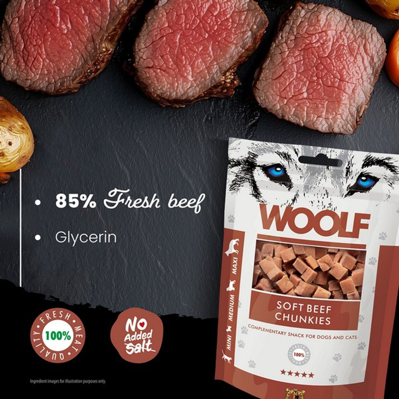 CoA Woolf Soft Beef Chunkies 100g