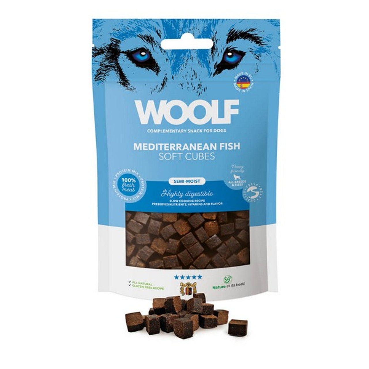 CoA Woolf Soft Cubes Mediterranean Fish 100g