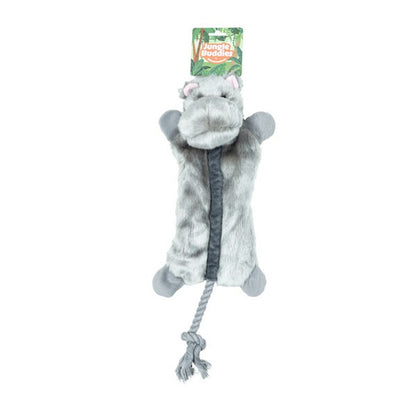 Animal Instincts Jungle Buddies Plush Hippo with Rope