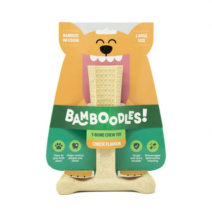 Bamboodles T Bone Chew Toy Cheese Flavour