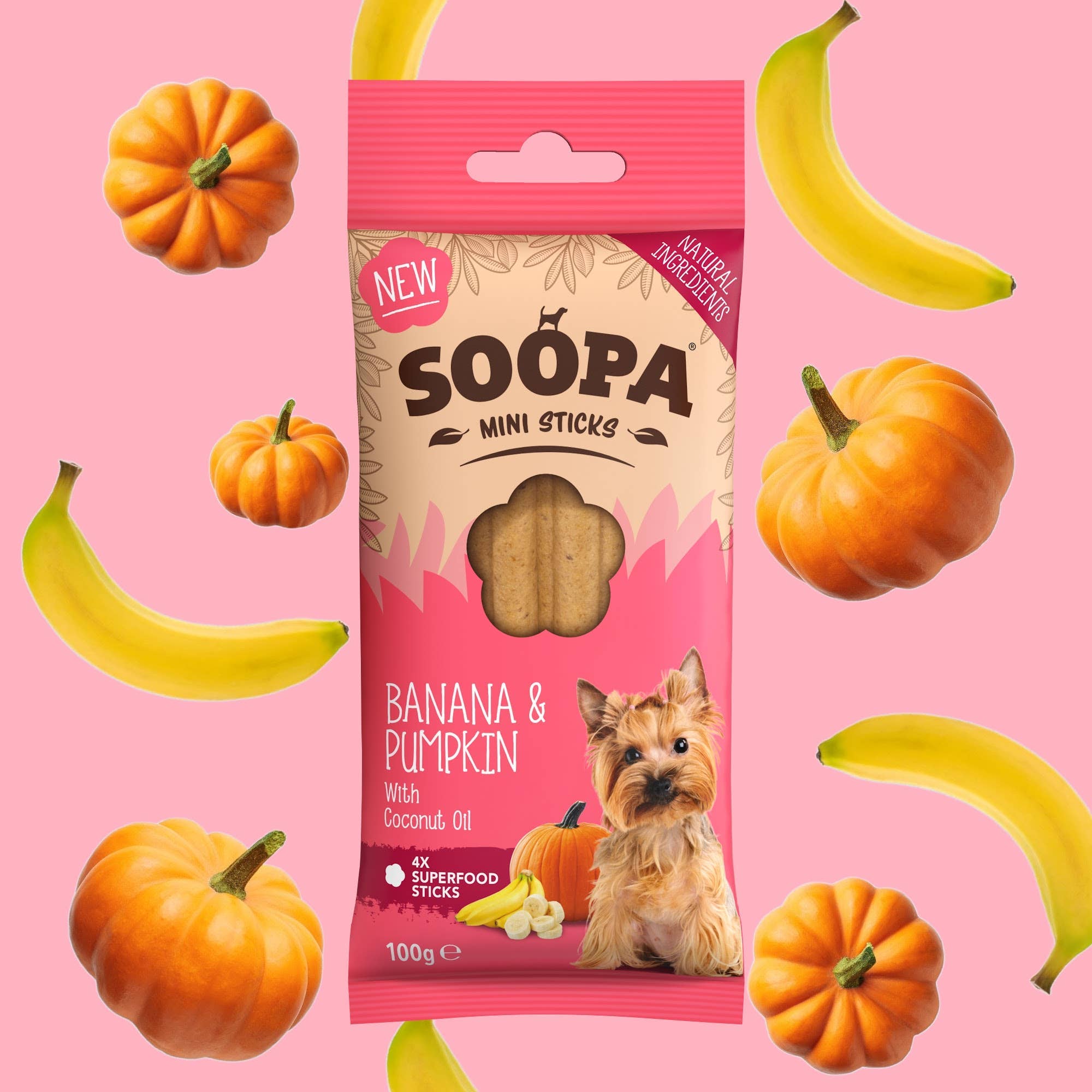 Soopa Banana & Pumpkin MINI Sticks