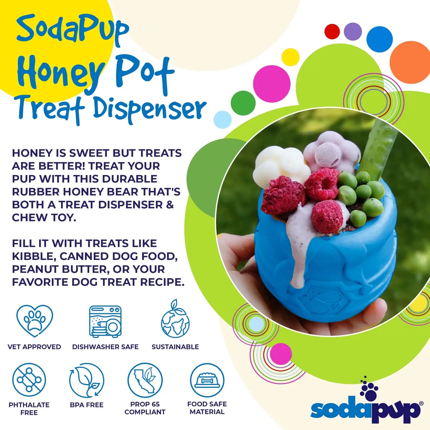Sodapup Pup-X Honey Pot Treat Dispenser