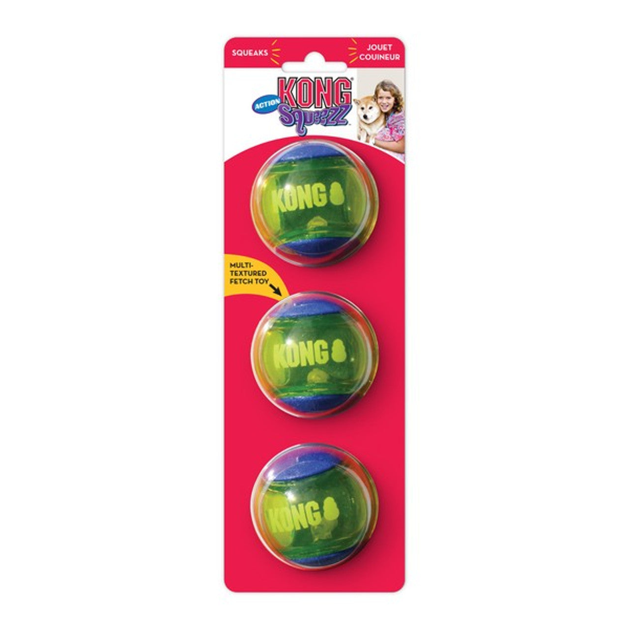 KONG Squeezz Action Red