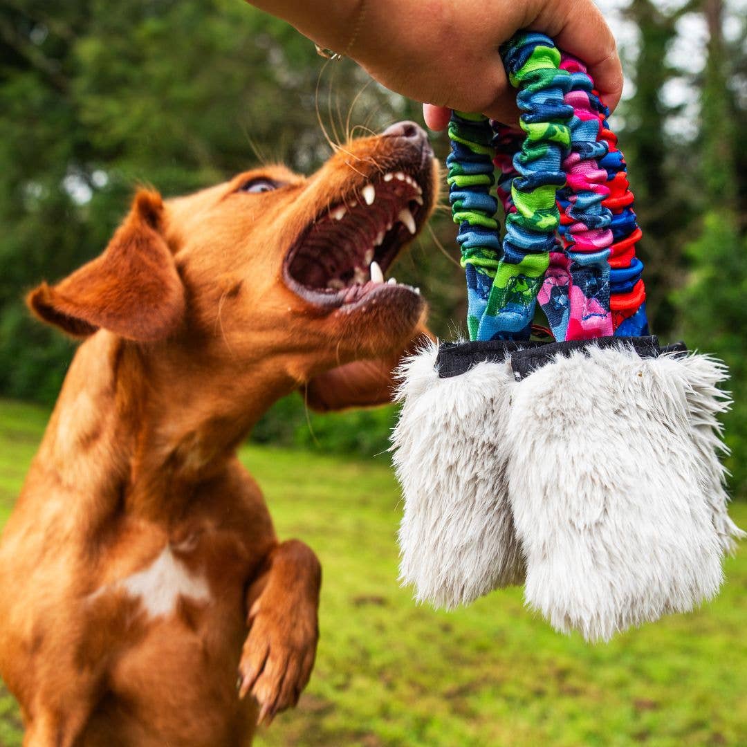 Tug E Nuff Faux Fur Pocket Bungee Squeaker
