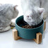 Pet Whiz Ceramic Bowl with Bamboo Stand - 5 colours