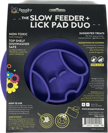 Spunky Pup Lick Pad + Slow Feeder DUO Bowl