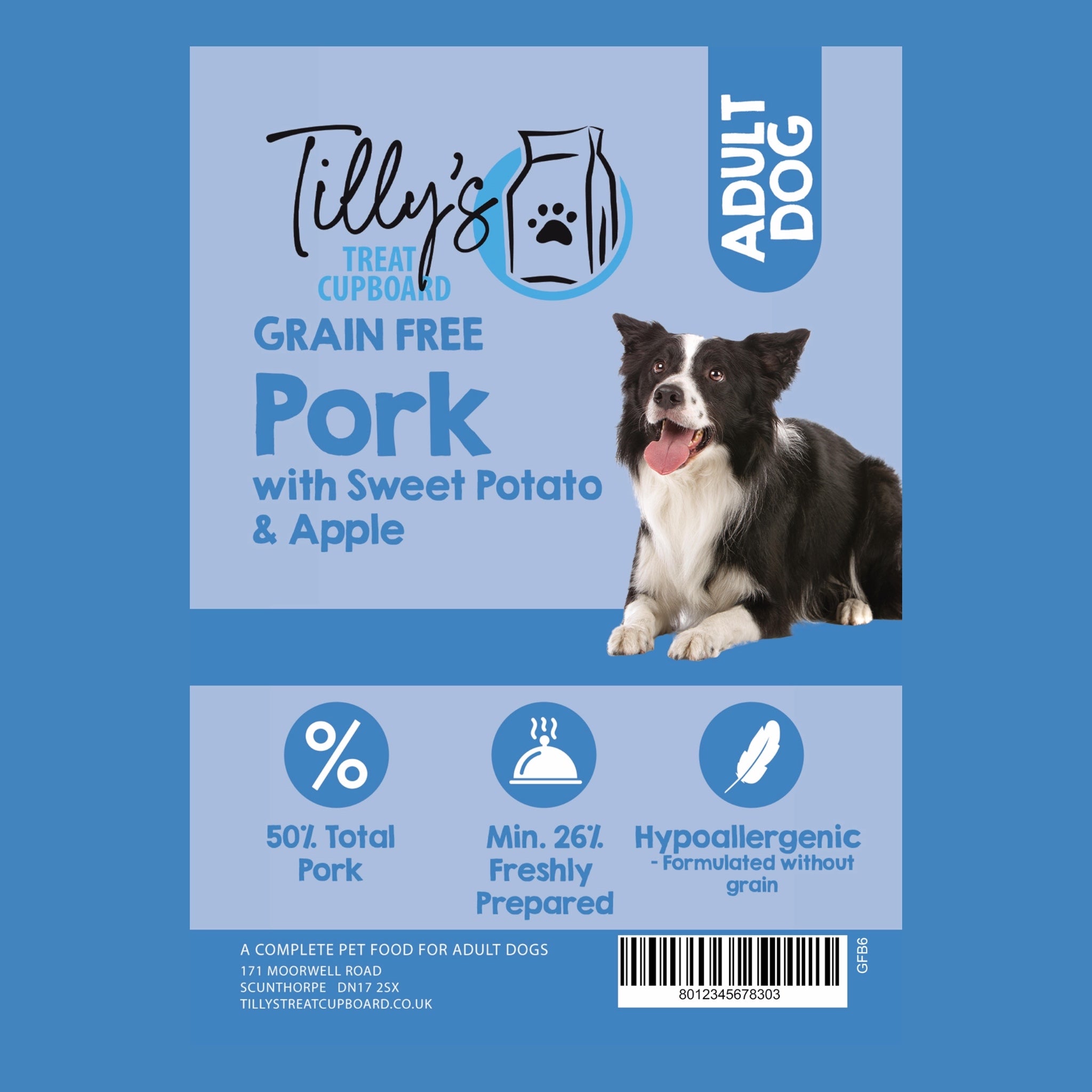 Tilly's Brown Bag ADULT Pork with Sweet Potato & Apple