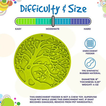 Sodapup - Tree of Life eMat Enrichment Lick Mat With Suction Cups