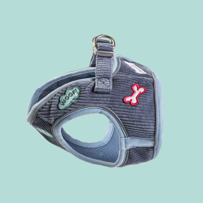 Dinky Dog Snappy Harness: Chalky Blue / 1