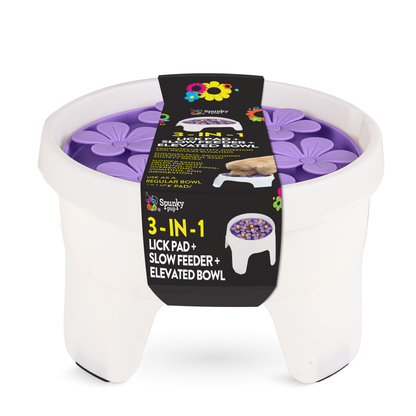 Spunky Pup Lick Pad - Slow Feeder Duos: Flower