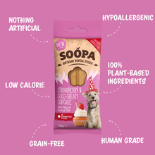 Soopa Strawberry & Coco-Cream Cupcake Dog Dental Sticks