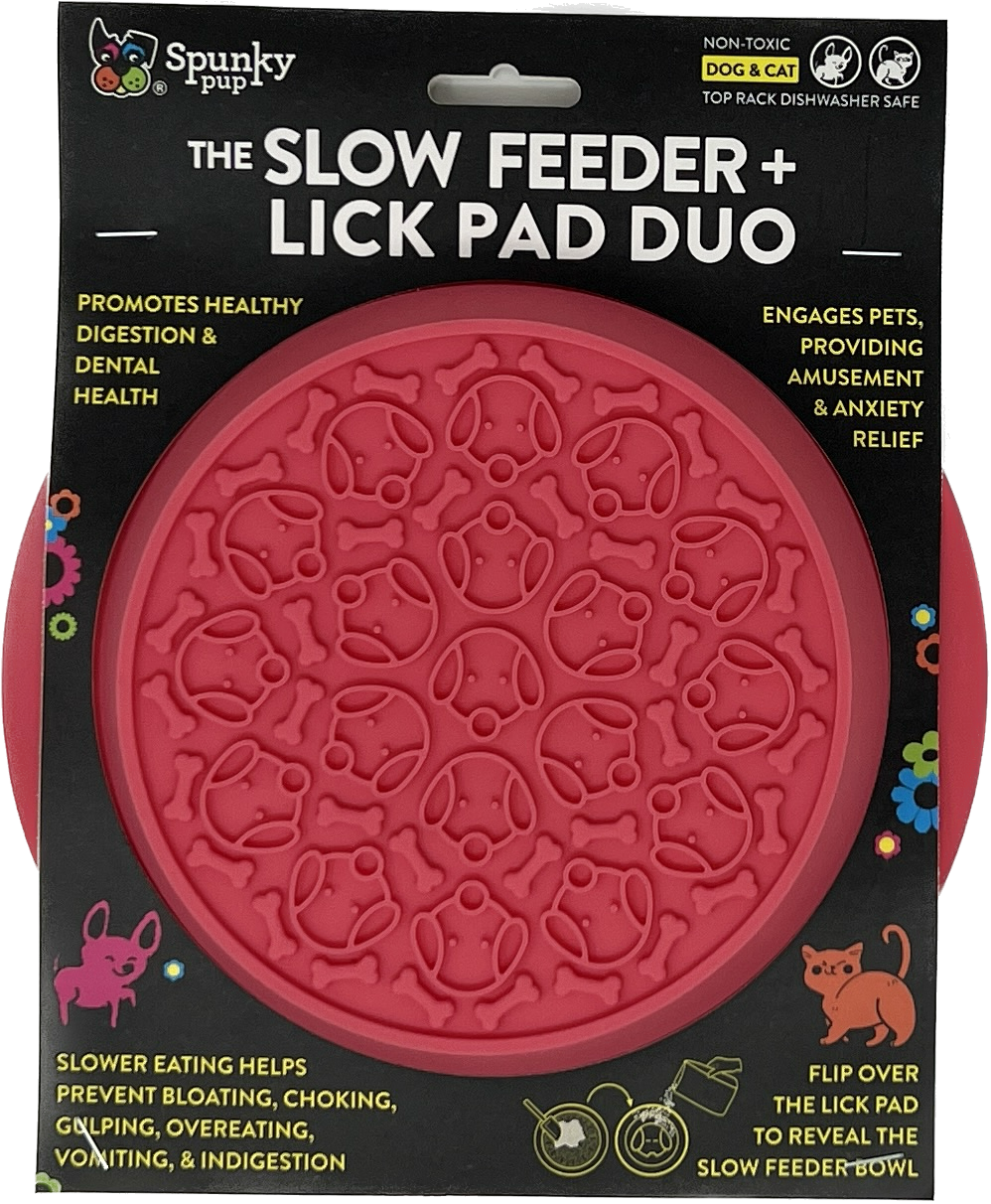 Spunky Pup Lick Pad + Slow Feeder DUO Bowl