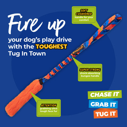 Tug E Nuff Bright Fauxtastic Tough Dog Toy