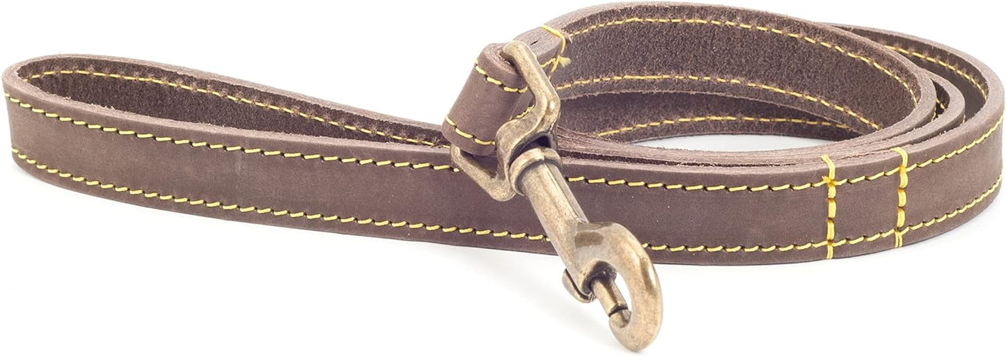 Ancol Timberwolf Leather Lead Sable 1m