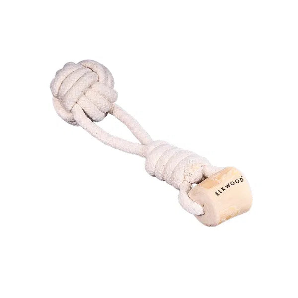 Elkwood Coffee Wood Knot & Ball Toy