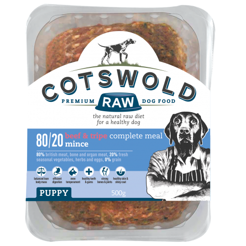 Cotswold PUPPY - 500g Mince - Beef and Tripe