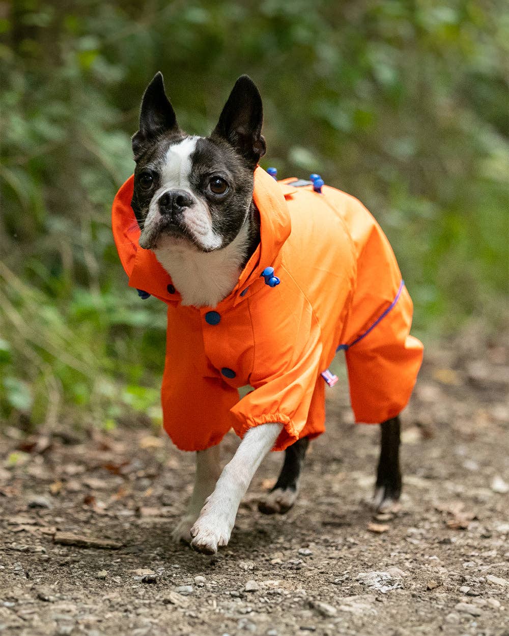 Hugo & Hudson Reflective Hooded Dog Overalls - Neon Orange