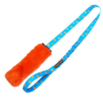 Tug E Nuff Faux Fur Squeaky Chaser Bungee