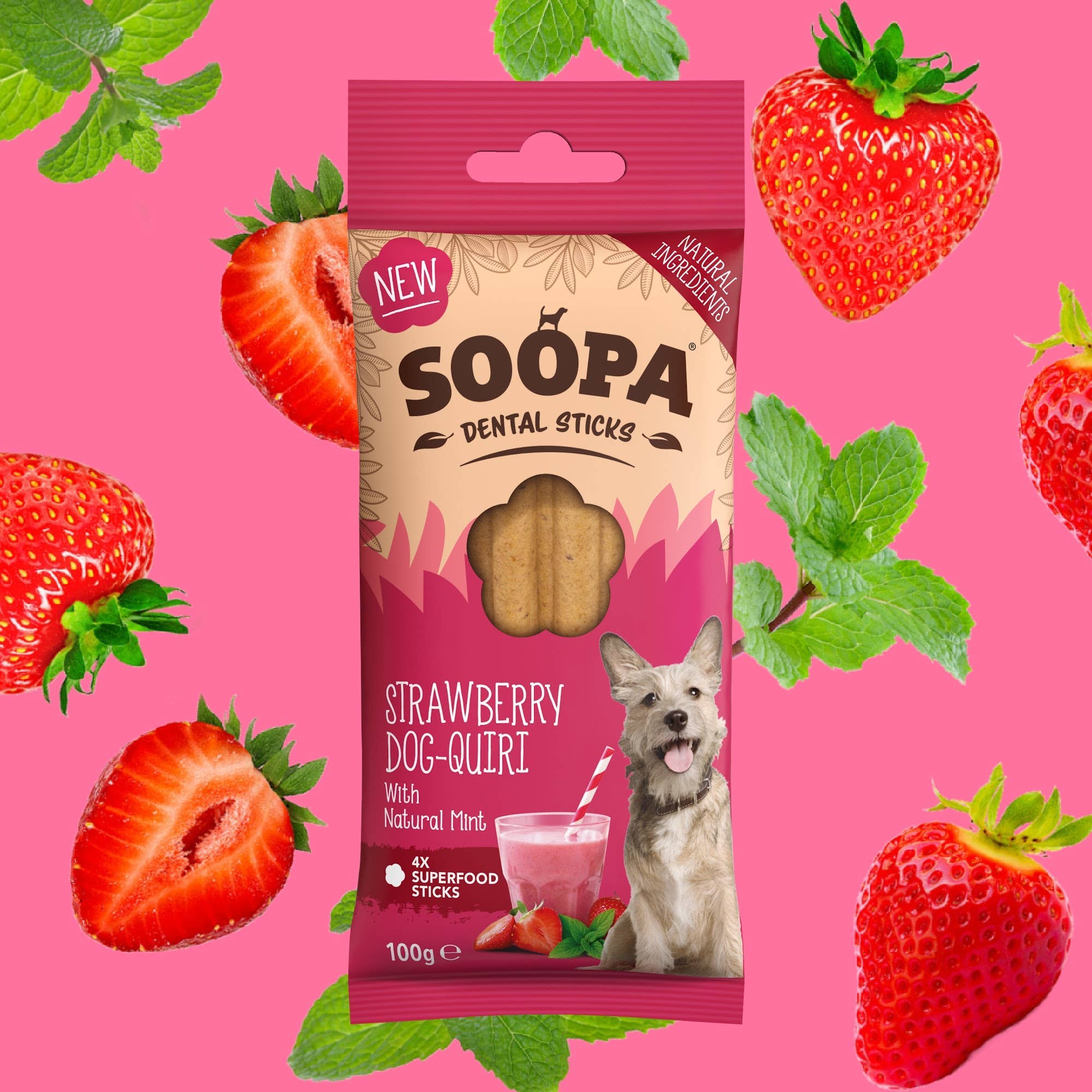 Soopa Strawberry Dog-Quiri Sticks