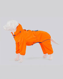 Hugo & Hudson Reflective Hooded Dog Overalls - Neon Orange