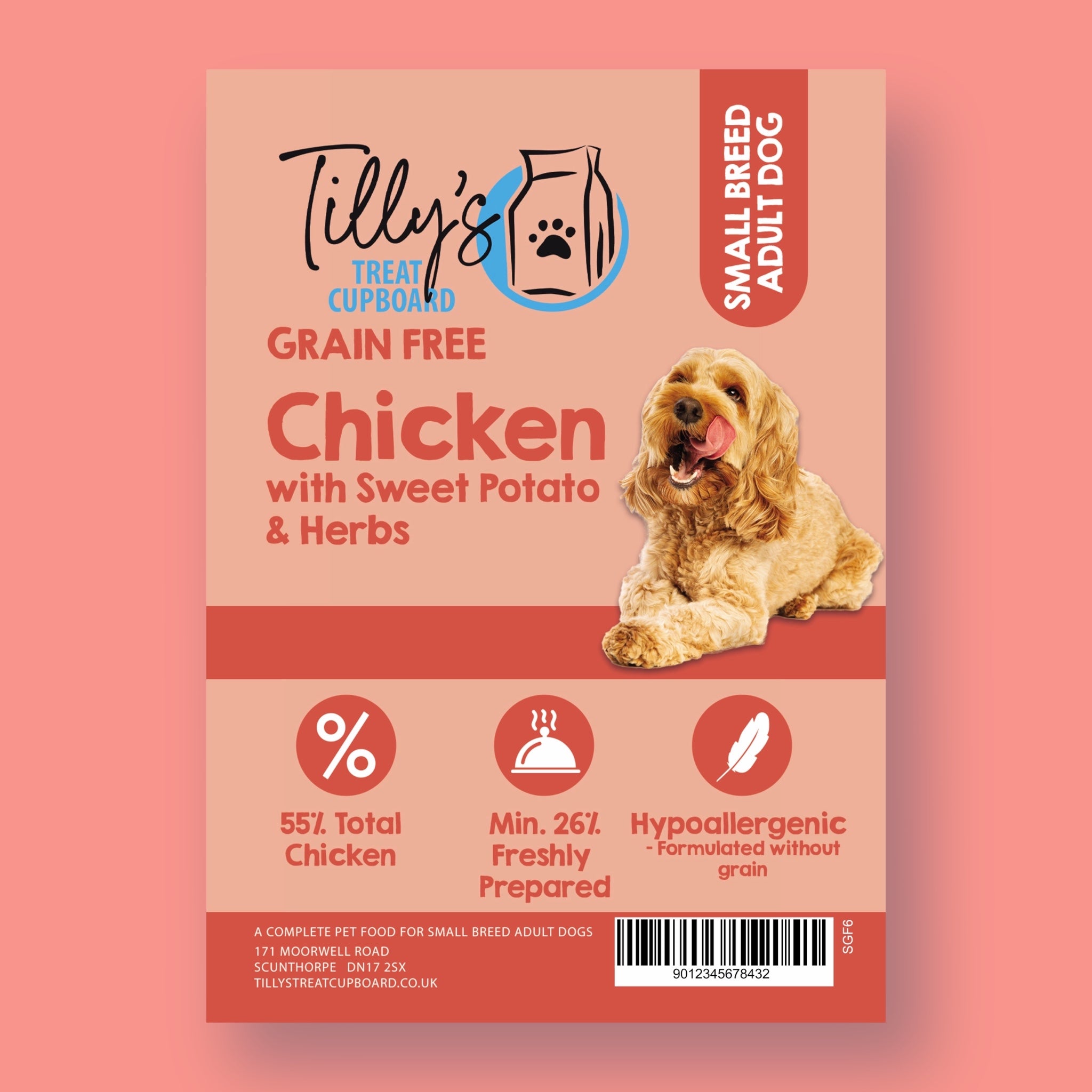 Tilly's Brown Bag ADULT SMALL BREED Chicken with Sweet Potato & Herb