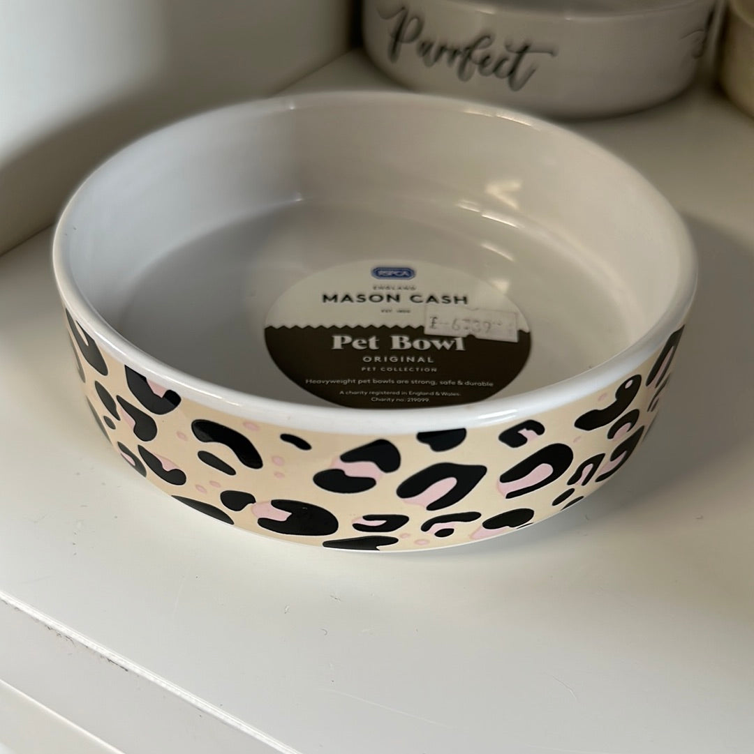 Mason Cash Cat Dish Cream and Pink