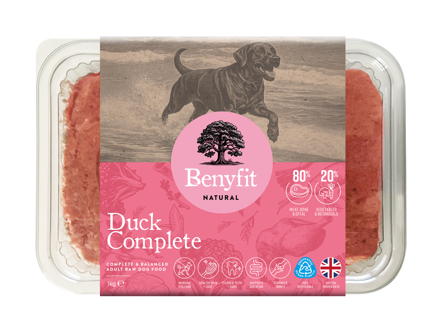 Benyfit Natural Duck Complete Adult Working Raw Dog Food