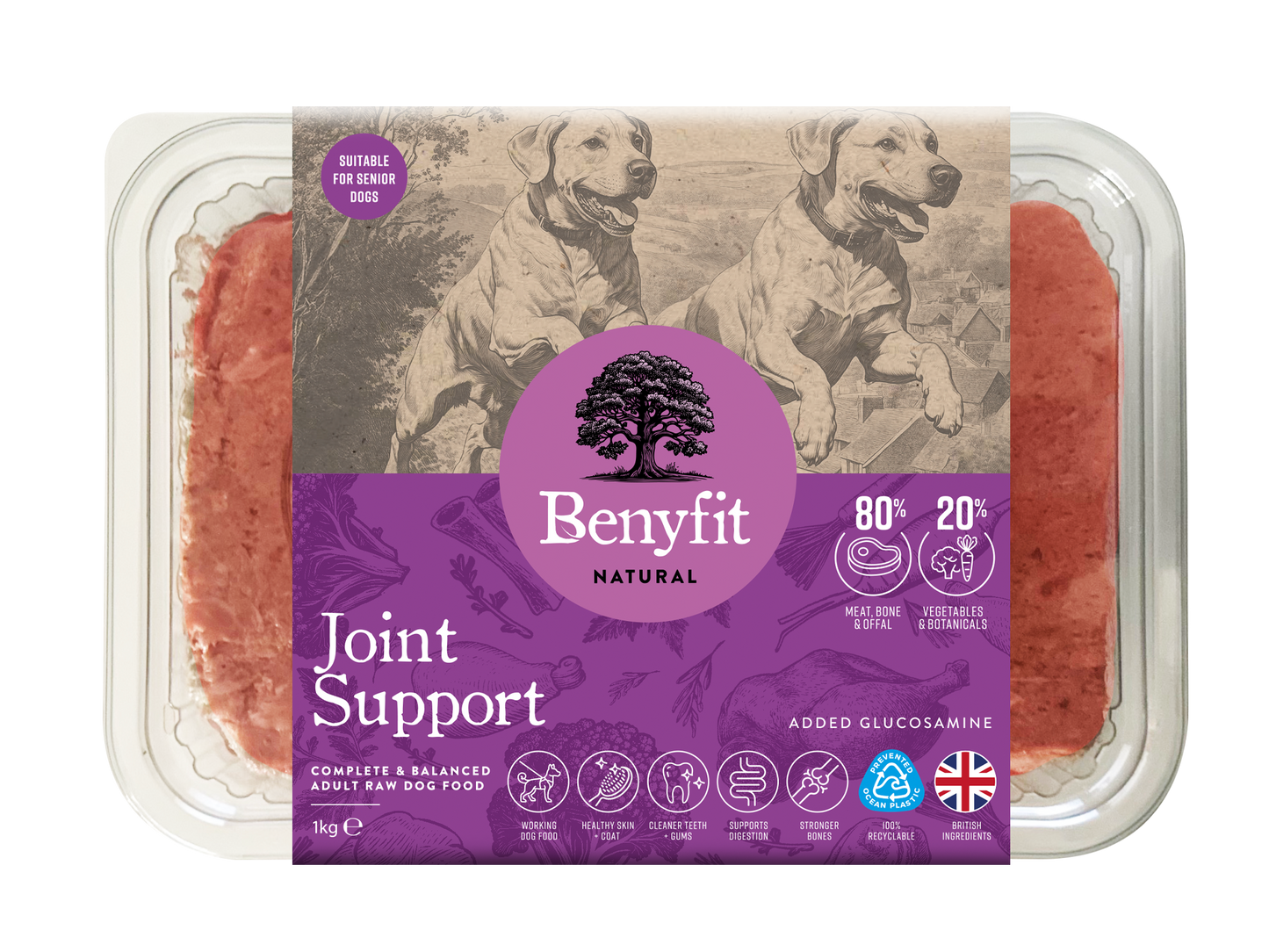Benyfit Natural Joint Support Turkey Complete Raw Working Dog Food