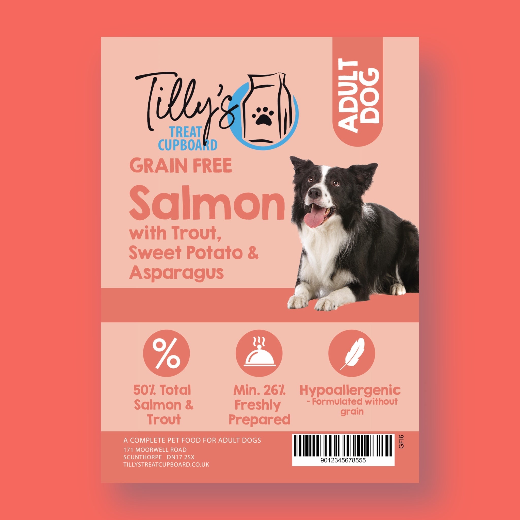Tilly's Brown Bag ADULT Salmon with Trout, Sweet Potato & Asparagus