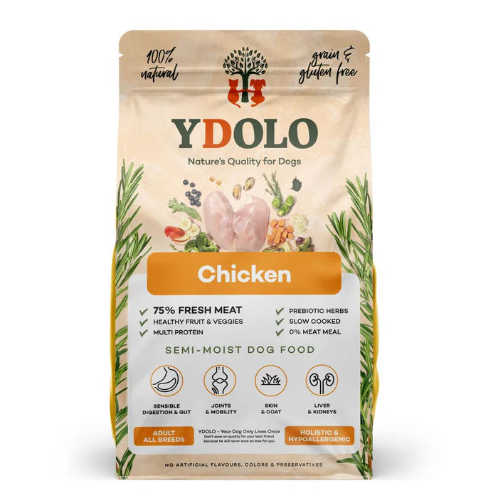 YDOLO Chicken Complete Dog Food Semi Moist