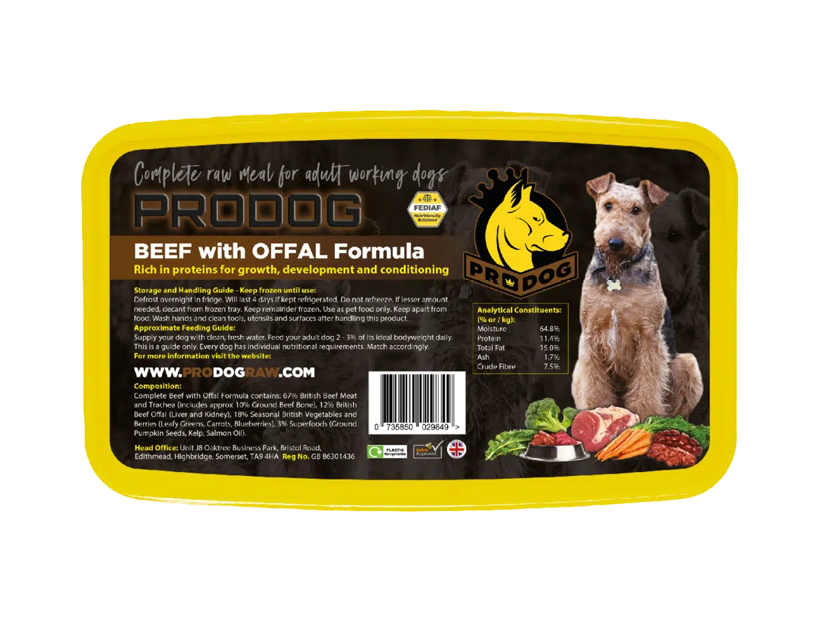 ProDog Beef With Offal Raw Dog Food Meal