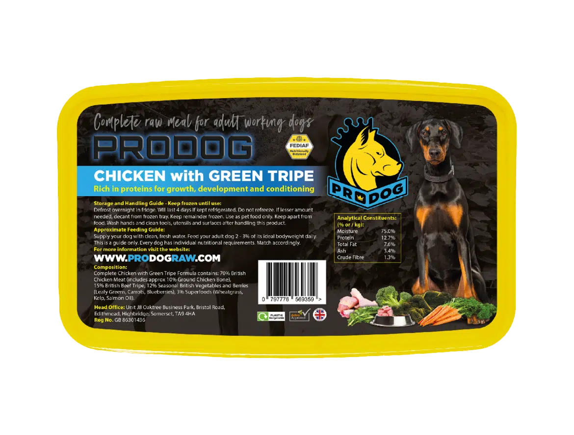 ProDog Tripe with Chicken Complete Raw Dog Food Meal