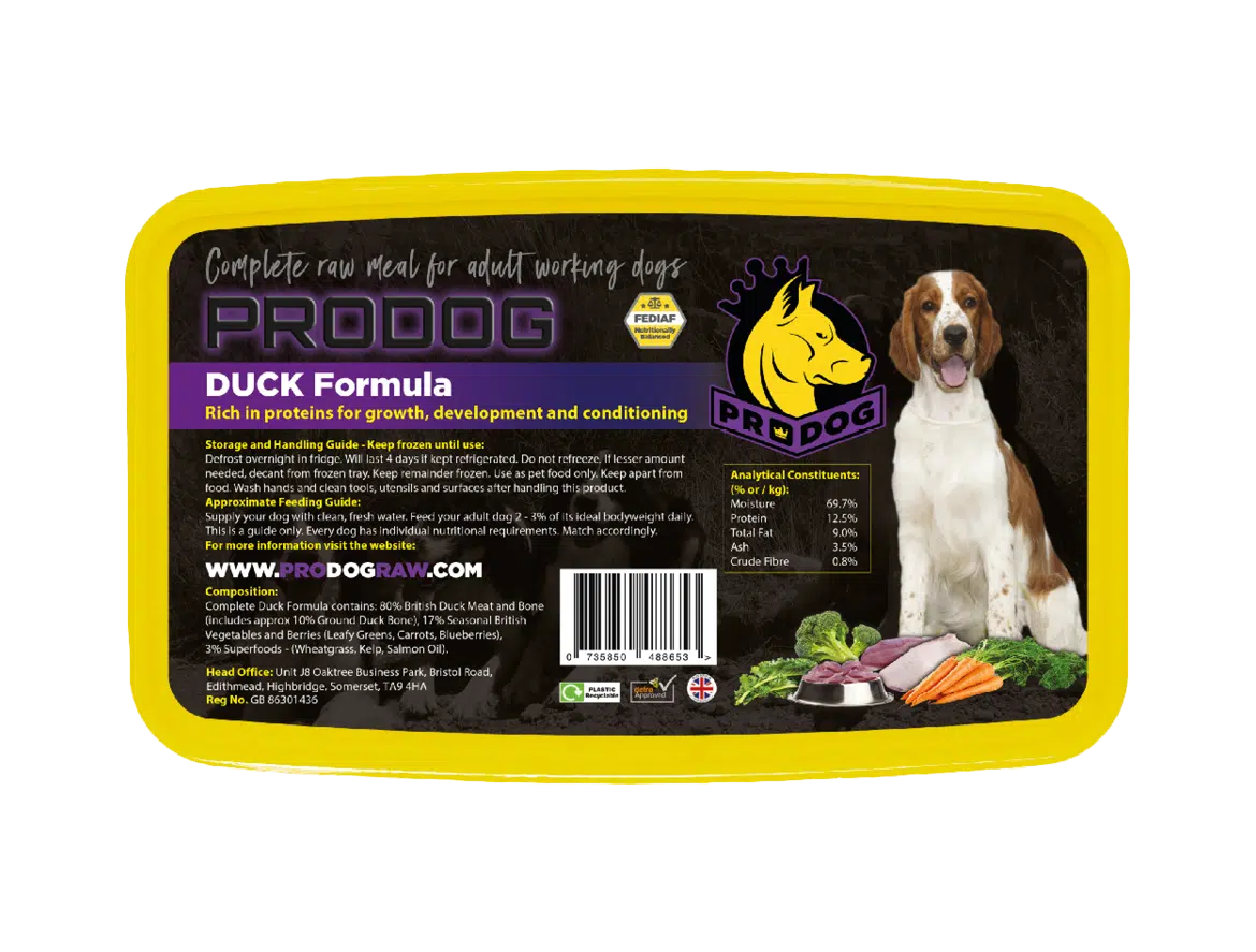 ProDog Duck Complete Raw Dog Food Meal