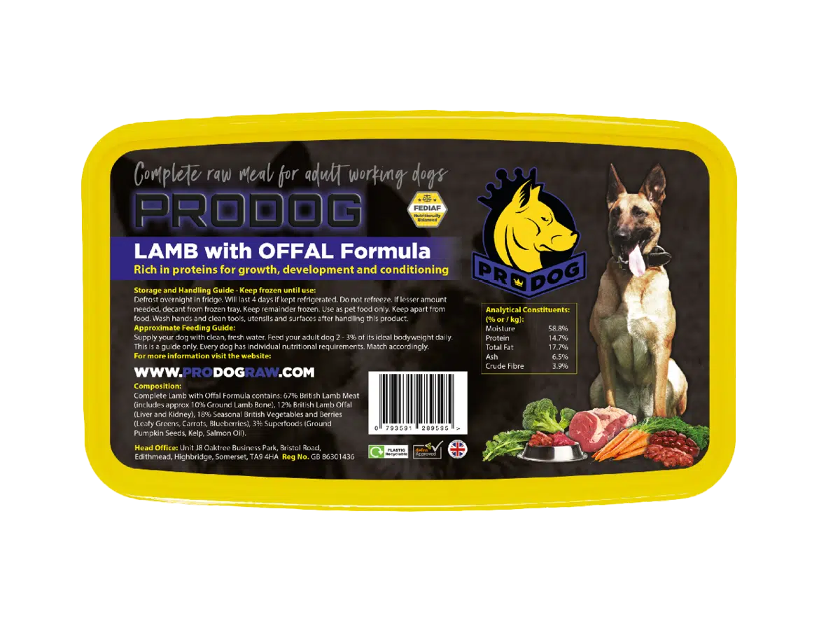 ProDog Lamb with Offal Complete Raw Dog Food Meal