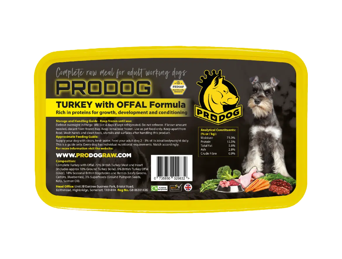 ProDog Turkey Complete Raw Dog Food Meal