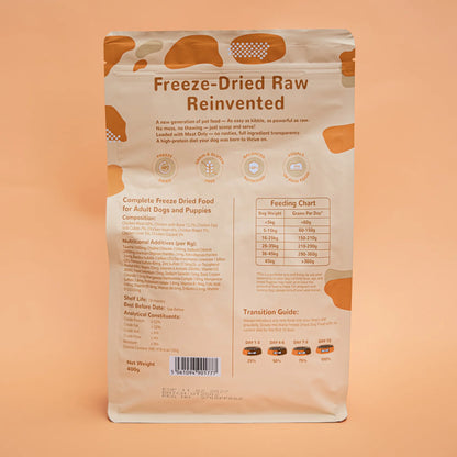 Waita Freeze Dried Complete Food for Dogs-Chicken 400g/1.2kg